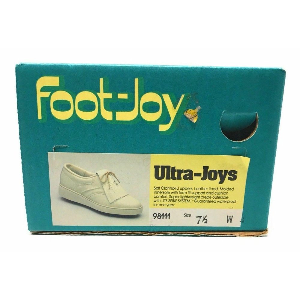 Vintage FOOTJOY Ultra-Joys Beige Leather Golf Shoes - Women's 7.5 - USA - Picture 5 of 10